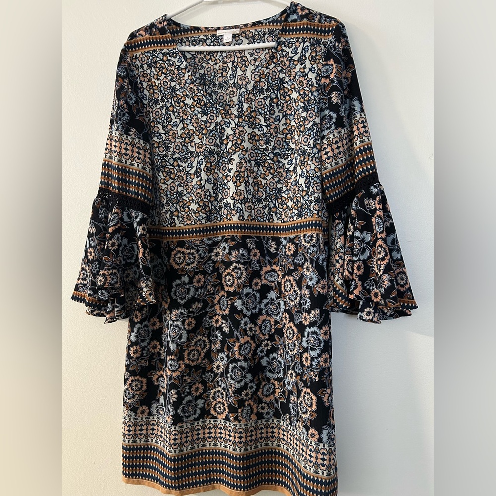 Westport 1962 Dress Womens large Long Flare Sleeve size L